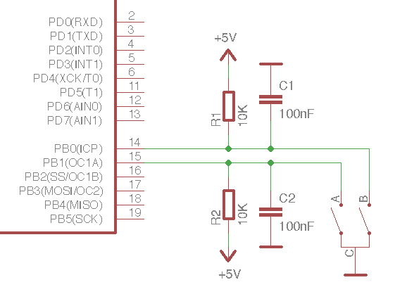 Пример подключения энкодера к микроконтроллеру AVR