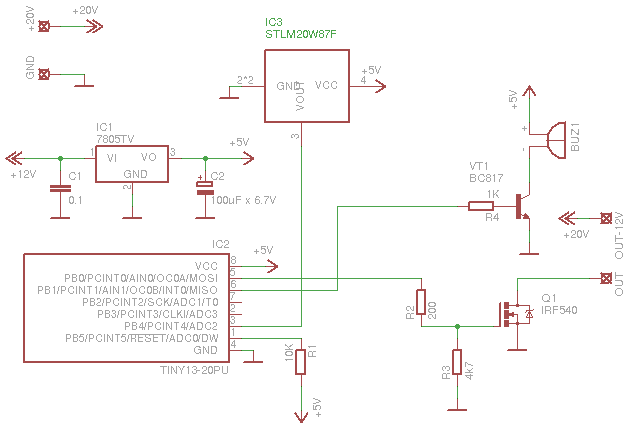 Контроллер вентилятора на attiny13 - вариант 2