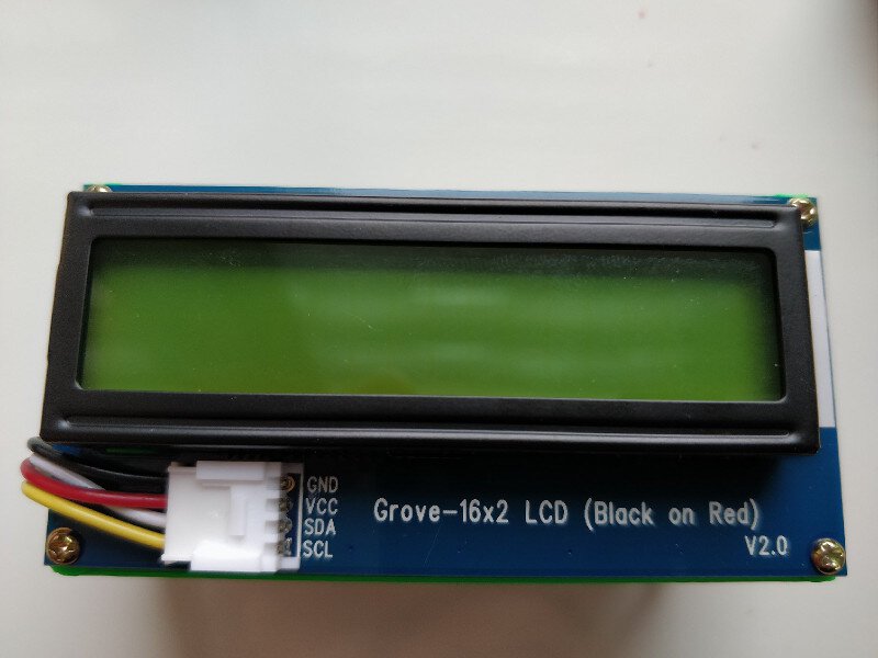 LCD 16x2 black on red