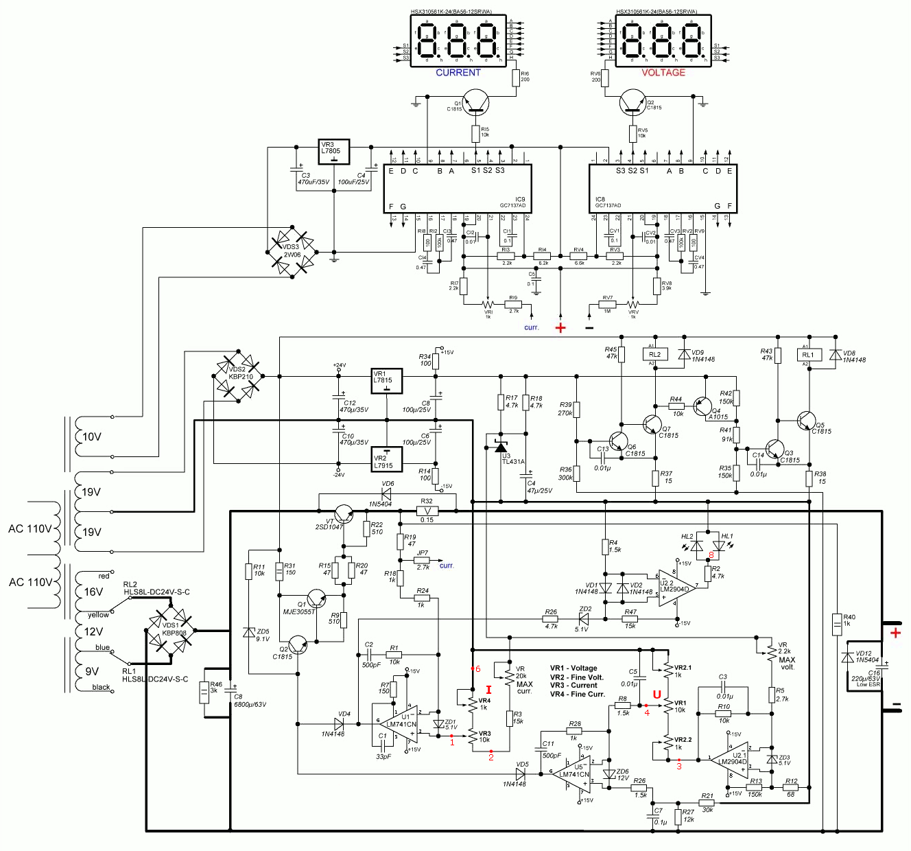Схема ЛБП Dazheng PS-305D