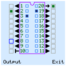Manual test, DIP-20, set inputs
