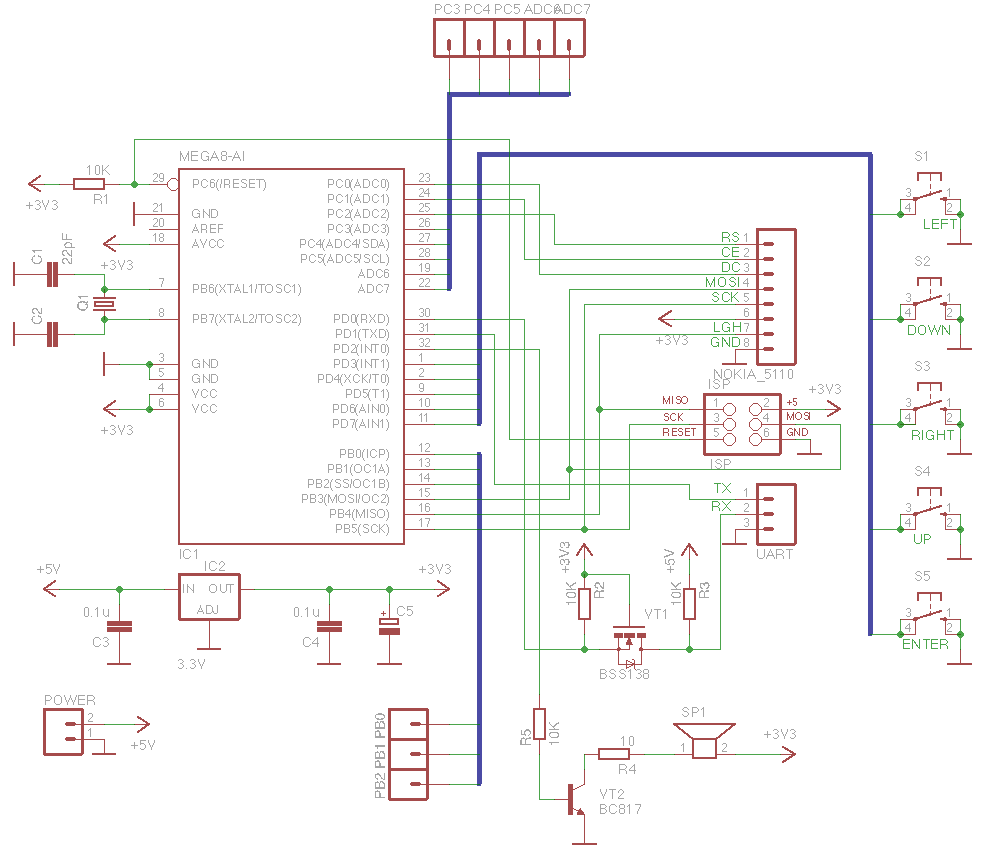 Схема дисплейного модуля