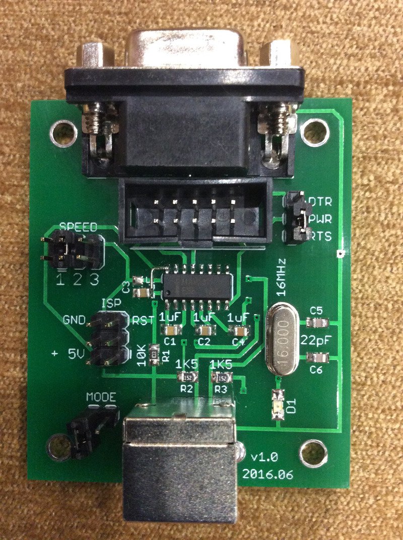 photo of the assembled ps/2 mouse adapter