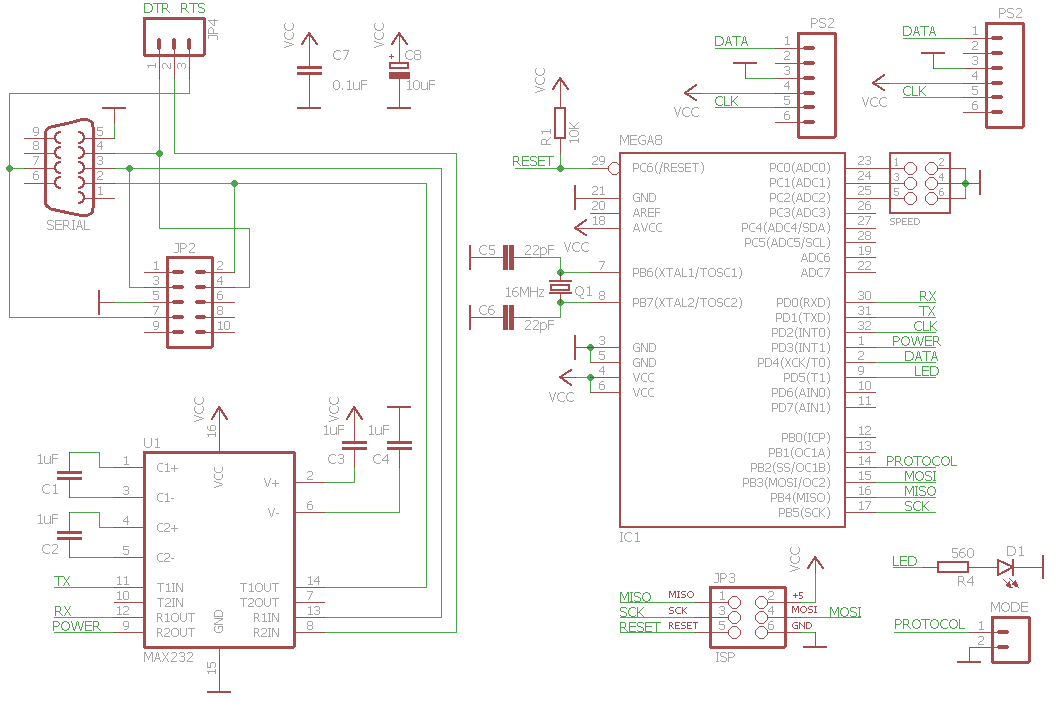 ps/2 mouse adapter circuit
